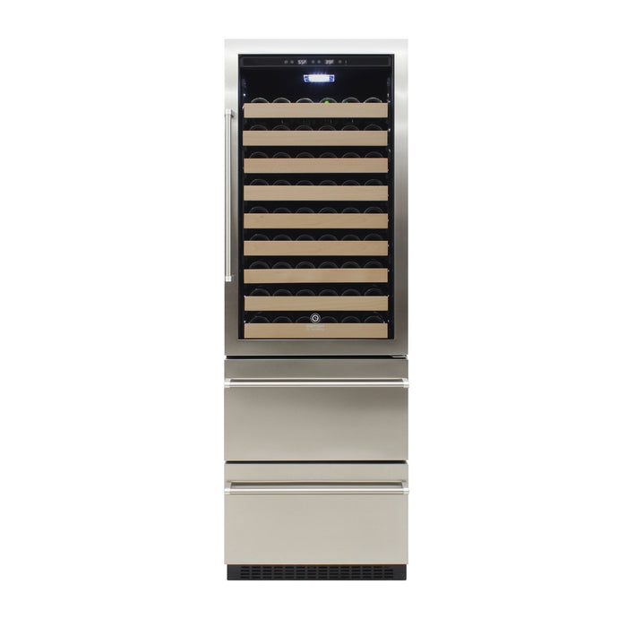 Vinotemp - EL - BWC108 - SS, Vinotemp Connoisseur Series Dual - Zone Wine and 2 Drawer Beverage Cooler, 108 Bottles and 100 12 oz Can Capacity, in Stainless Steel - CulinaryProfis