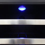 Vinotemp - EL - WCU113 - 03, Vinotemp Connoisseur Series Compact Dual - Zone Wine Cooler, 28 Bottle Capacity, in Stainless Steel - CulinaryProfis