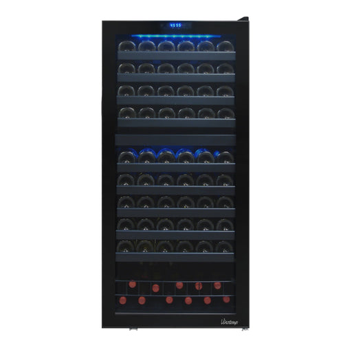Vinotemp - VT - 122TS - 2Z, Vinotemp Butler Series Dual - Zone Wine Cooler, 110 Bottle Capacity, in Black - CulinaryProfis