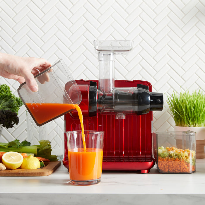 Omega JCUBE 80 RPM Cold Press 365 Masticating Slow Juicer - On-Board Storage