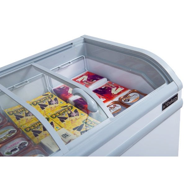 Dukers Glass Top Chest Freezer
