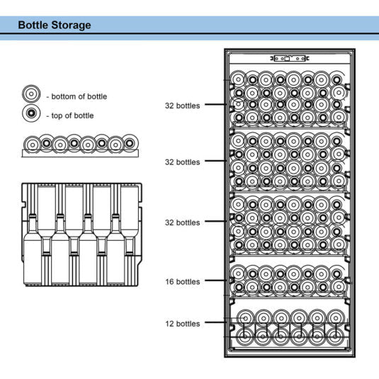 Whynter - 124 Bottle Freestanding Wine Cabinet Refrigerator | FWC - 1201BB - CulinaryProfis
