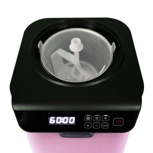 Whynter - 1.28 Quart Compact Upright Automatic Ice Cream Maker with Stainless Steel Bowl Limited Black Pink Edition | ICM - 128BPS - CulinaryProfis