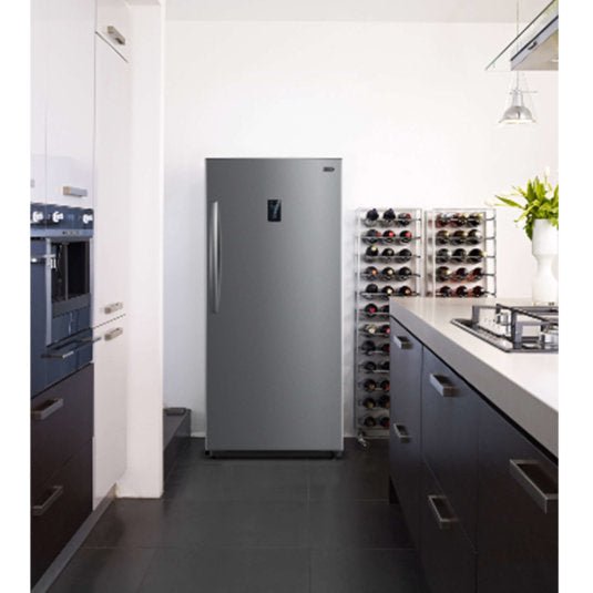 Whynter - 13.8 cu.ft. Energy Star Digital Upright Convertible Deep Freezer / Refrigerator - Stainless Steel | UDF - 139SS - CulinaryProfis