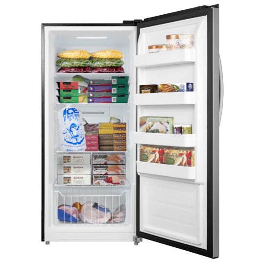 Whynter - 13.8 cu.ft. Energy Star Digital Upright Convertible Deep Freezer / Refrigerator - Stainless Steel | UDF - 139SS - CulinaryProfis
