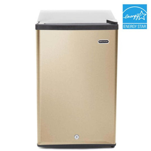 Whynter - 2.1 cu.ft Energy Star Upright Freezer with Lock in Rose Gold | CUF - 210SSG - CulinaryProfis