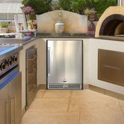 Whynter - 24 - inch Built - in Outdoor 5.3 cu.ft. Beverage Refrigerator Cooler Full Stainless Steel Exterior with Lock and Caster Wheels | BOR - 53024 - SSW - CulinaryProfis