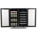 Whynter - 30 Built - In French Door Dual Zone 33 Bottle Wine Refrigerator 88 Can Beverage Center | BWB - 3388FDS - CulinaryProfis