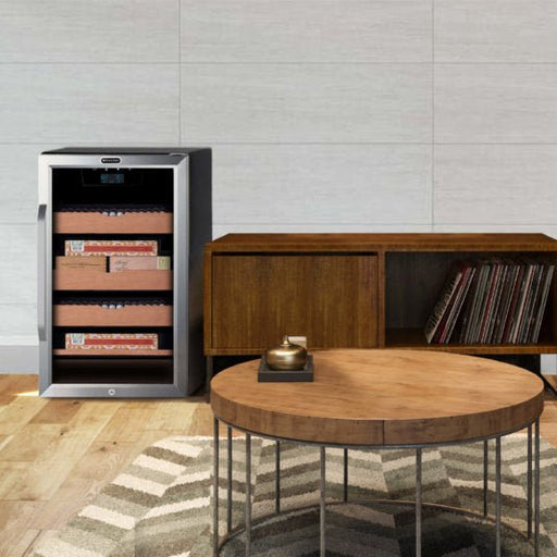 Whynter - 4.2 cu.ft. Cigar Cabinet Cooler and Humidor with Humidity Temperature Control and Spanish Cedar Shelves | CHC - 421HC - CulinaryProfis