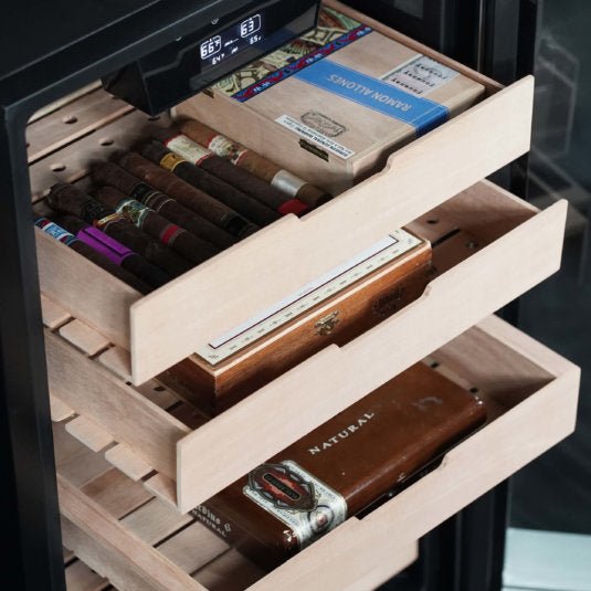 Whynter - 4.2 cu.ft. Cigar Cabinet Cooler and Humidor with Humidity Temperature Control and Spanish Cedar Shelves | CHC - 421HC - CulinaryProfis