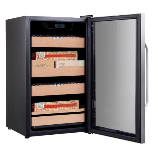 Whynter - 4.2 cu.ft. Cigar Cabinet Cooler and Humidor with Humidity Temperature Control and Spanish Cedar Shelves | CHC - 421HC - CulinaryProfis