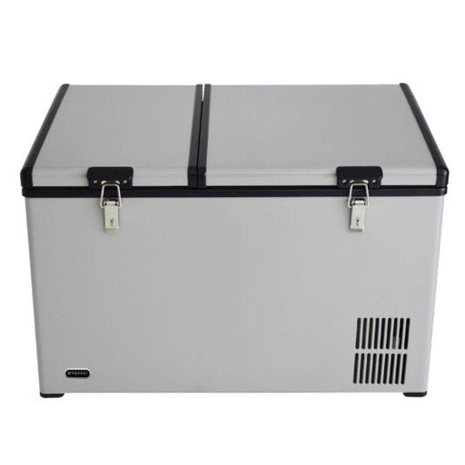 Whynter - 90 Quart Dual Zone Portable Fridge/ Freezer with 12v Option and Wheels | FM - 901DZ - CulinaryProfis