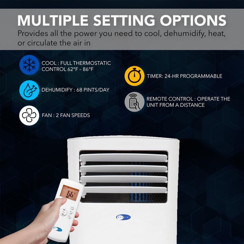 Whynter ARC-102CS Portable Air Conditioner 10,000 BTU – Dehumidifier | Cools Up to 300 sq. ft. Whynter
