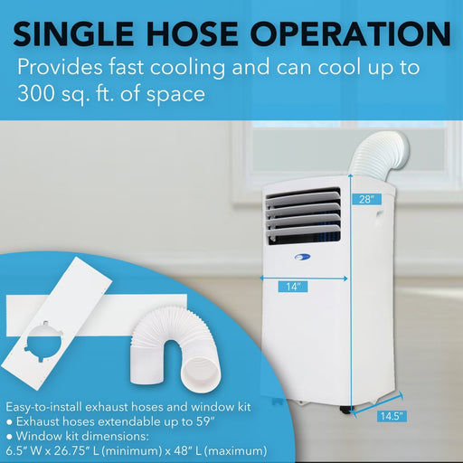 Whynter ARC-102CS Portable Air Conditioner 10,000 BTU – Dehumidifier | Cools Up to 300 sq. ft. Whynter