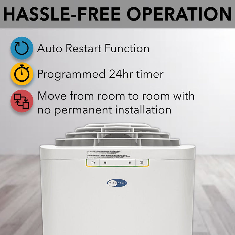 Whynter ARC-110WD Portable Air Conditioner 11,000 BTU – Dual Hose, Dehumidifier | Cools Up to 350 sq. ft. Whynter