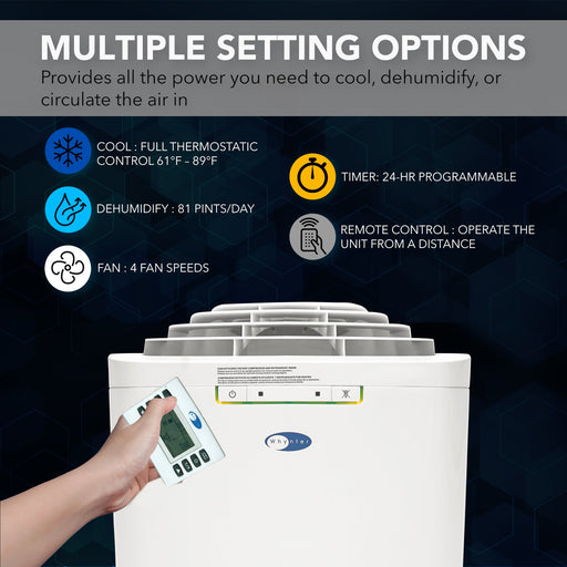 Whynter ARC-110WD Portable Air Conditioner 11,000 BTU – Dual Hose, Dehumidifier | Cools Up to 350 sq. ft. Whynter
