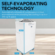 Whynter ARC-110WD Portable Air Conditioner 11,000 BTU – Dual Hose, Dehumidifier | Cools Up to 350 sq. ft. Whynter