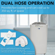 Whynter ARC-110WD Portable Air Conditioner 11,000 BTU – Dual Hose, Dehumidifier | Cools Up to 350 sq. ft. Whynter