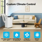 Whynter ARC-1280WX Portable Air Conditioner 13,000 BTU – Inverter, Dual Hose, WiFi, Dehumidifier | Cools Up to 500 sq. ft. Whynter