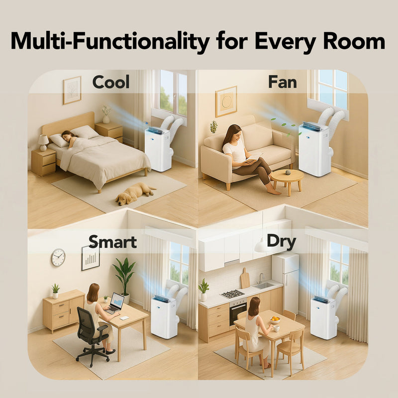 Whynter ARC-1280WX Portable Air Conditioner 13,000 BTU – Inverter, Dual Hose, WiFi, Dehumidifier | Cools Up to 500 sq. ft. Whynter