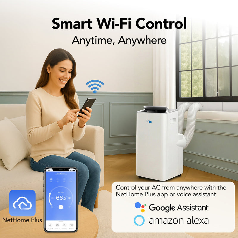 Whynter ARC-1280WX Portable Air Conditioner 13,000 BTU – Inverter, Dual Hose, WiFi, Dehumidifier | Cools Up to 500 sq. ft. Whynter