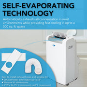 Whynter ARC-148MS Portable Air Conditioner 14,000 BTU – Single Hose, Dehumidifier | Cools Up to 500 sq. ft. Whynter