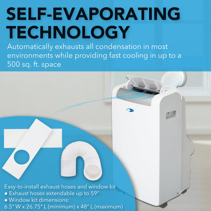 Whynter ARC-148MS Portable Air Conditioner 14,000 BTU – Single Hose, Dehumidifier | Cools Up to 500 sq. ft. Whynter