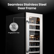 Whynter BSR-029DW 15” Built-In Dual Zone Wine Refrigerator – 29 Bottle Stainless Steel Undercounter Wine Fridge with Digital Control, Lock & UV Glass Whynter
