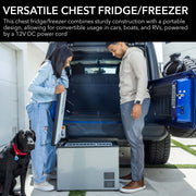 Whynter FM-452SG Elite 45 Quart Portable Freezer & Fridge – Dual Zone, 12V/24V DC & 110V AC, -8°F to 50°F, Wheeled Travel Cooler Whynter