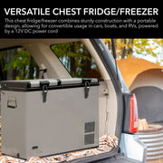 Whynter FM-901DZ 90 Quart Dual Zone Portable Fridge & Freezer – 12V/110V AC, Wheeled Travel Cooler, -8°F to 50°F Whynter