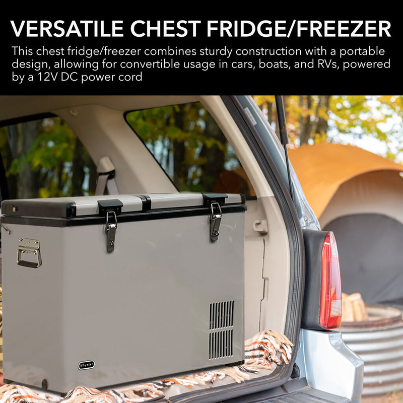 Whynter FM-901DZ 90 Quart Dual Zone Portable Fridge & Freezer – 12V/110V AC, Wheeled Travel Cooler, -8°F to 50°F Whynter