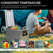Whynter FMC-350XP 34 Quart Portable Freezer & Fridge – 12V/24V DC & 110V AC, -8°F to 50°F Travel Refrigerator for Camping & RV Whynter