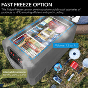Whynter FMC-350XP 34 Quart Portable Freezer & Fridge – 12V/24V DC & 110V AC, -8°F to 50°F Travel Refrigerator for Camping & RV Whynter