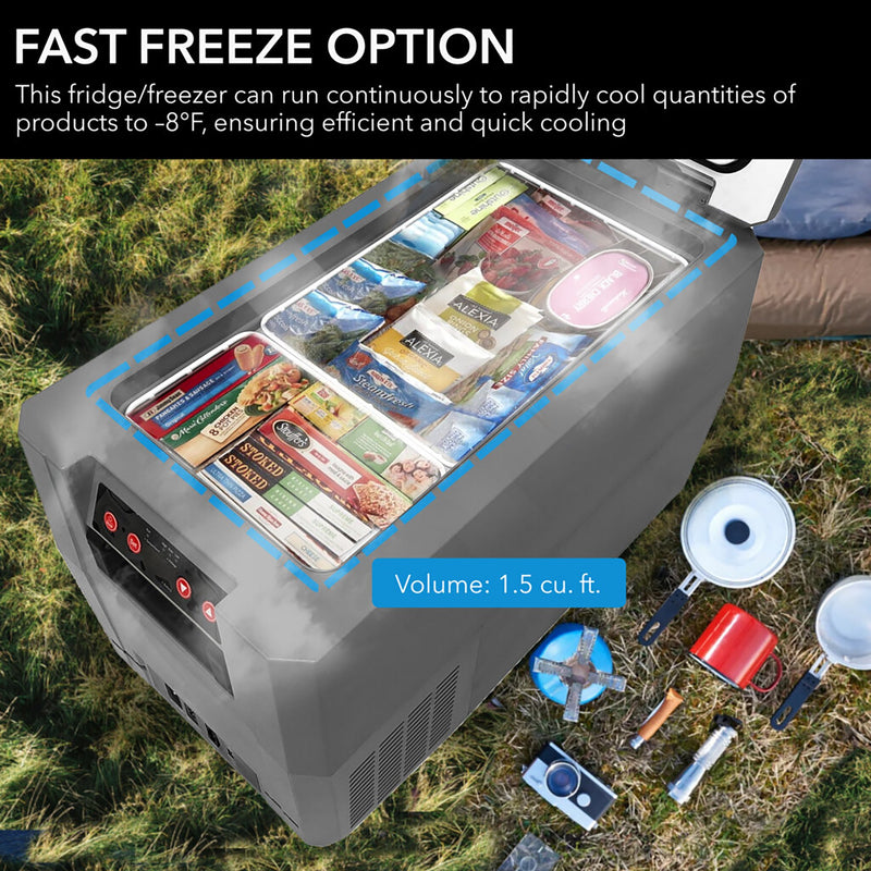 Whynter FMC-350XP 34 Quart Portable Freezer & Fridge – 12V/24V DC & 110V AC, -8°F to 50°F Travel Refrigerator for Camping & RV Whynter