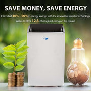 Whynter - ARC - 1230WN 14,000 BTU (12,000 BTU SACC) NEX Inverter Dual Hose Cooling Portable Air Conditioner, Dehumidifier, and Fan with Smart Wi - Fi, up to 600 sq ft in White | ARC - 1230WN - CulinaryProfis