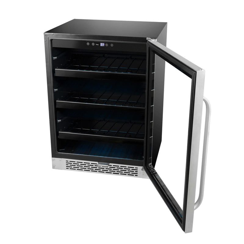 Whynter - BBR - 148SB 24 inch Built - In 140 Can Undercounter Stainless Steel Beverage Refrigerator with Reversible Door, Digital Control, Lock and Carbon Filter | BBR - 148SB - CulinaryProfis