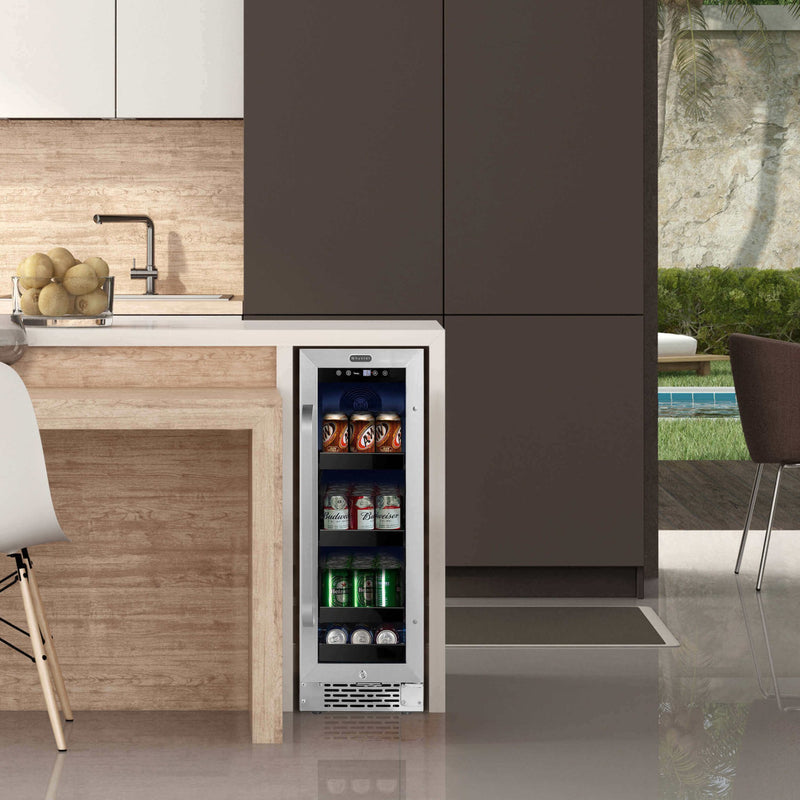 Whynter - BBR - 638SB 12 inch Built - In 60 Can Undercounter Stainless Steel Beverage Refrigerator with Reversible Door, Digital Control, Lock and Carbon Filter | BBR - 638SB - CulinaryProfis