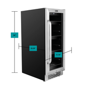 Whynter - BBR - 638SB 12 inch Built - In 60 Can Undercounter Stainless Steel Beverage Refrigerator with Reversible Door, Digital Control, Lock and Carbon Filter | BBR - 638SB - CulinaryProfis