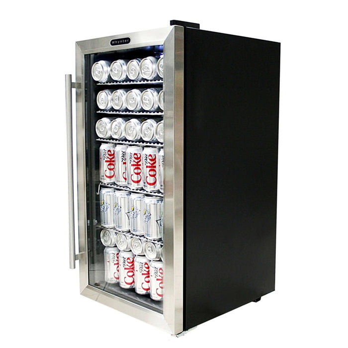 Whynter - Beverage Refrigerator - Stainless Steel with internal fan | BR - 130SB - CulinaryProfis