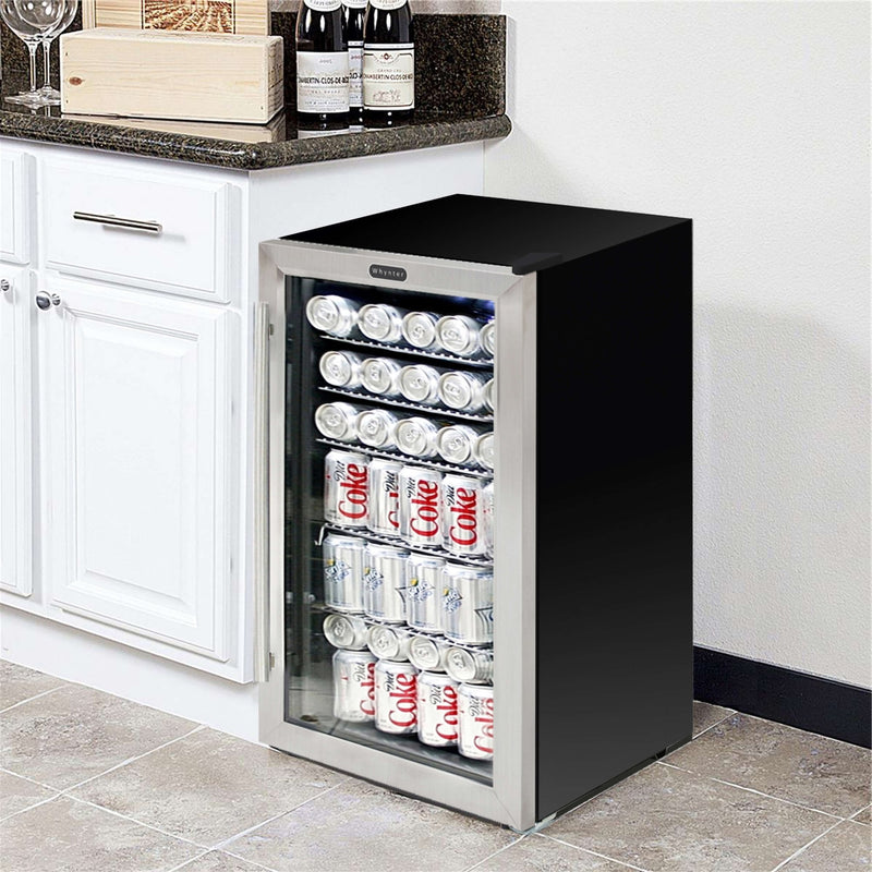 Whynter - Beverage Refrigerator - Stainless Steel with internal fan | BR - 130SB - CulinaryProfis
