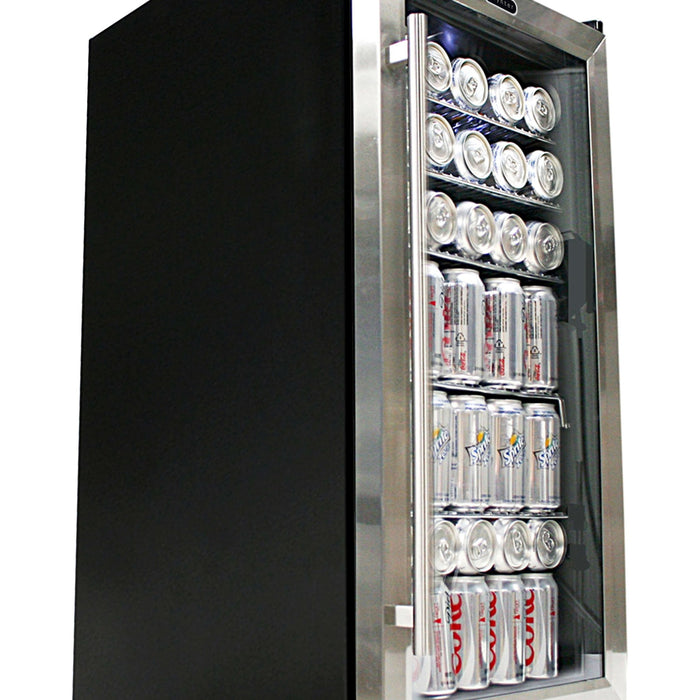 Whynter - Beverage Refrigerator - Stainless Steel with internal fan | BR - 130SB - CulinaryProfis