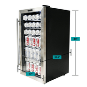 Whynter - Beverage Refrigerator - Stainless Steel with internal fan | BR - 130SB - CulinaryProfis