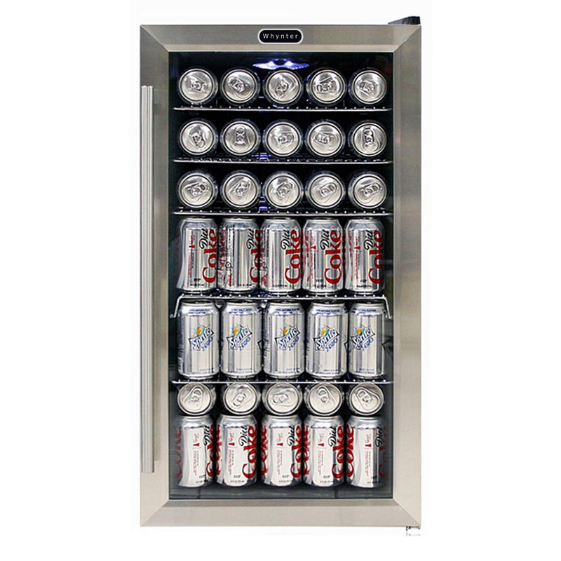 Whynter - Beverage Refrigerator - Stainless Steel with internal fan | BR - 130SB - CulinaryProfis