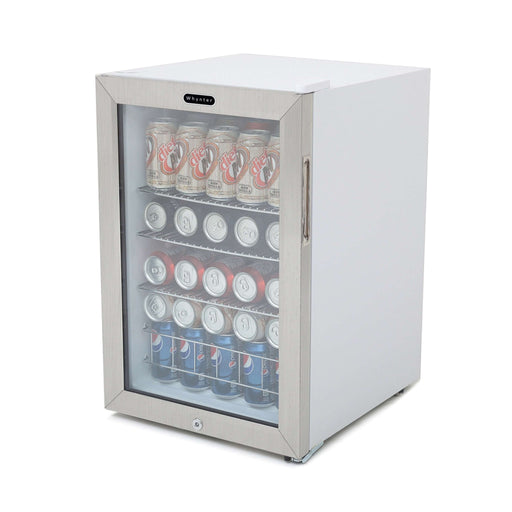Whynter - Beverage Refrigerator With Lock - Stainless Steel 90 Can Capacity | BR - 091WS - CulinaryProfis