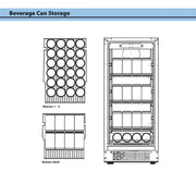 Whynter - Built - in Black Glass 80 - can capacity 3.4 cu ft. Beverage Refrigerator | BBR - 801BG - CulinaryProfis