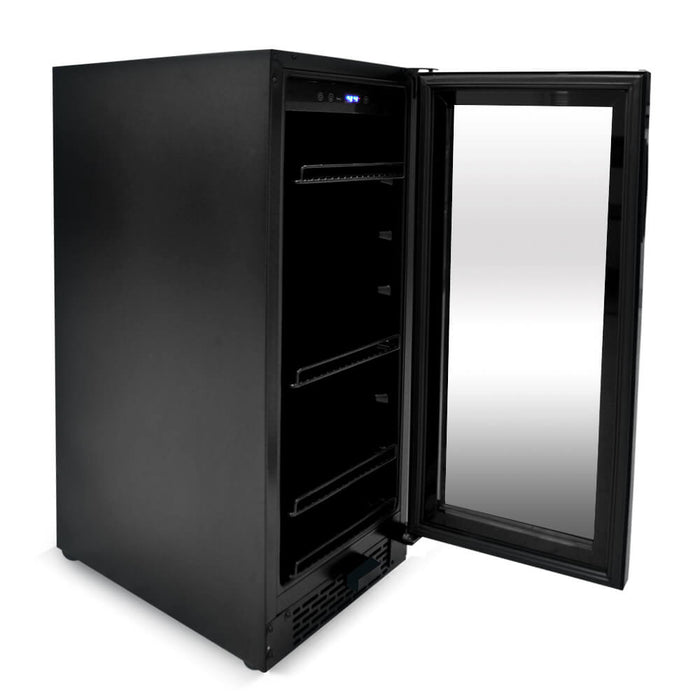 Whynter - Built - in Black Glass 80 - can capacity 3.4 cu ft. Beverage Refrigerator | BBR - 801BG - CulinaryProfis
