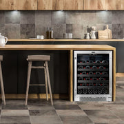 Whynter - BWR - 408SB 24 inch Built - In 46 Bottle Undercounter Stainless Steel Wine Refrigerator with Reversible Door, Digital Control, Lock and Carbon Filter | BWR - 408SB - CulinaryProfis