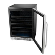 Whynter - BWR - 408SB 24 inch Built - In 46 Bottle Undercounter Stainless Steel Wine Refrigerator with Reversible Door, Digital Control, Lock and Carbon Filter | BWR - 408SB - CulinaryProfis