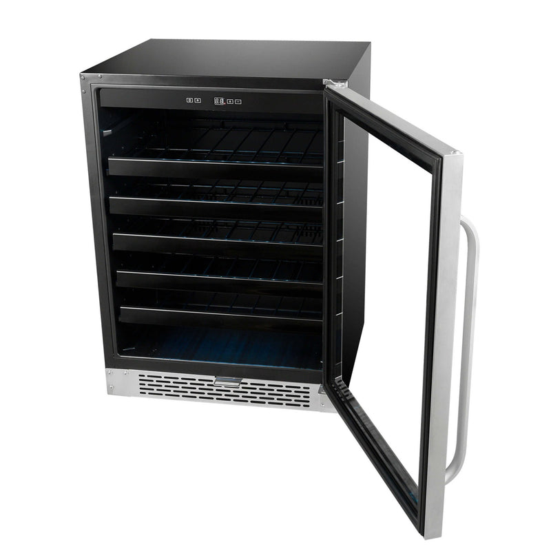 Whynter - BWR - 408SB 24 inch Built - In 46 Bottle Undercounter Stainless Steel Wine Refrigerator with Reversible Door, Digital Control, Lock and Carbon Filter | BWR - 408SB - CulinaryProfis