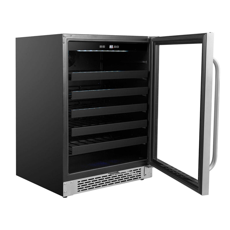 Whynter - BWR - 408SB 24 inch Built - In 46 Bottle Undercounter Stainless Steel Wine Refrigerator with Reversible Door, Digital Control, Lock and Carbon Filter | BWR - 408SB - CulinaryProfis